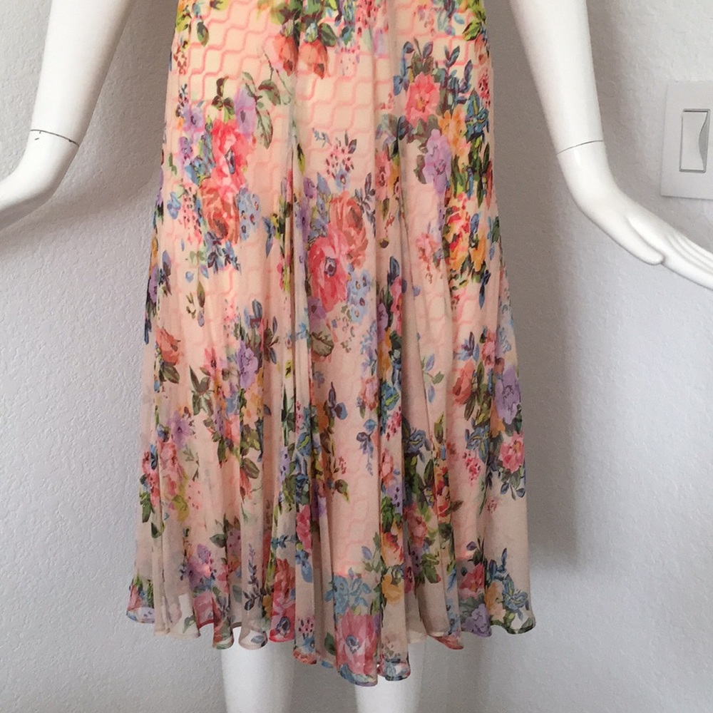 Anthropologie Savannah Silk floral print Dress by Meadow Rue - Picture 6 of 12